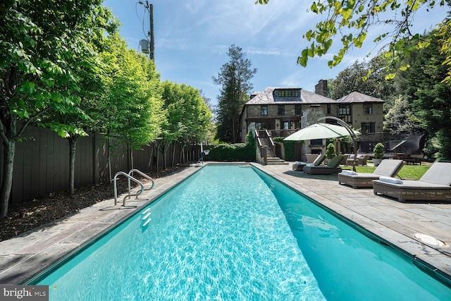 5033 Tilden St NW, Washington, DC 20016 - view of pool with a patio area and stairway