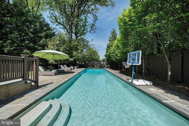 5033 Tilden St NW, Washington, DC 20016 - view of pool featuring a fenced backyard and a patio area