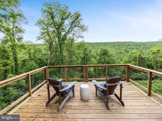 171 Honeymoon Hollow Rd, Lost City, WV 26810 - wooden terrace featuring a forest view
