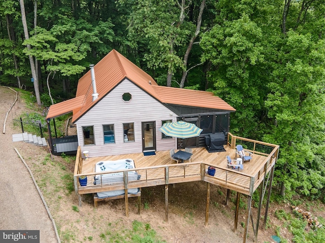 171 Honeymoon Hollow Rd, Lost City, WV 26810 - back of house with a wooden deck