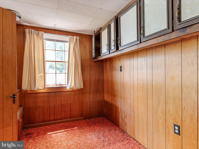 108 S 2nd St, Denton, MD 21629 - empty room with wooden walls and carpet floors
