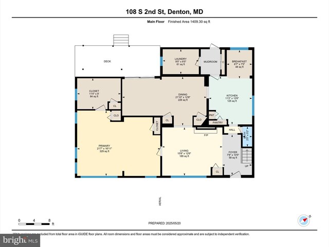 108 S 2nd St, Denton, MD 21629 - home floor plan