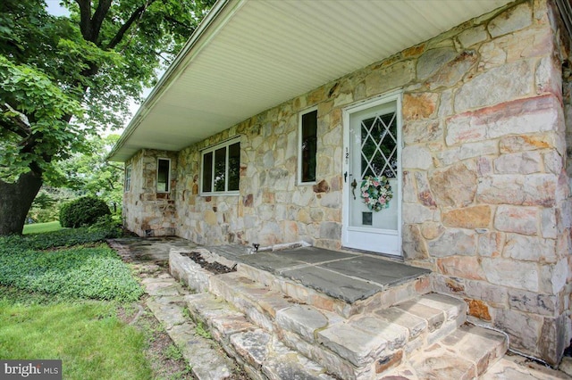 129 Shippensburg Rd, Shippensburg, PA 17257 - entrance to property featuring stone siding