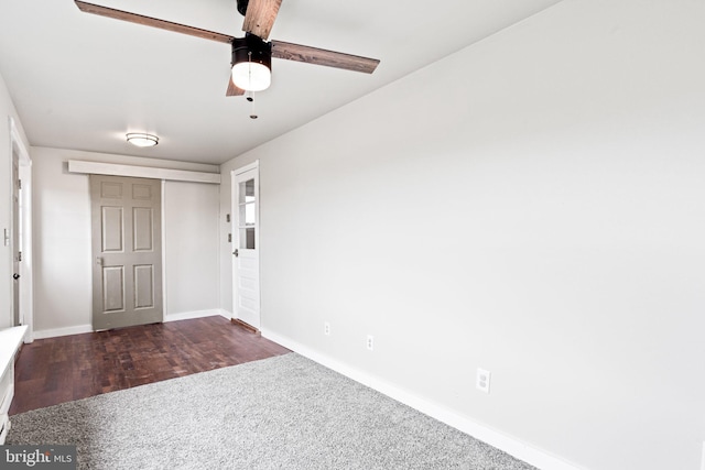 9054 William Penn Hwy, Mifflintown, PA 17059 - carpeted spare room with baseboards, ceiling fan, and wood finished floors