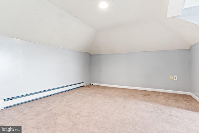 9054 William Penn Hwy, Mifflintown, PA 17059 - bonus room featuring baseboard heating, vaulted ceiling, carpet flooring, and baseboards