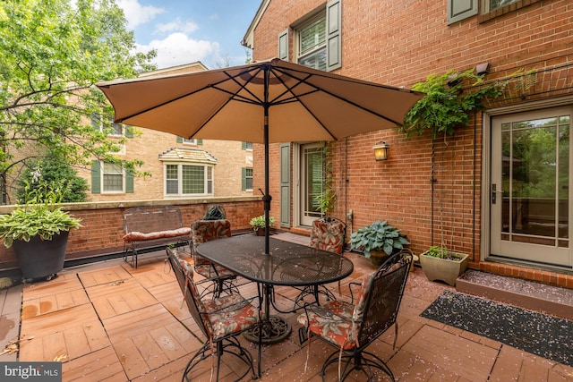 1802 24th St S, Arlington, VA 22202 - view of patio / terrace featuring a wooden deck and outdoor dining space