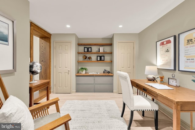 1802 24th St S, Arlington, VA 22202 - home office featuring light wood finished floors and recessed lighting