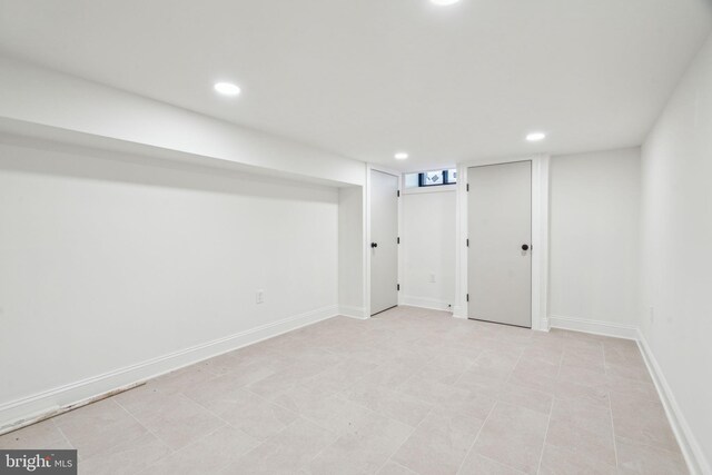 826 Tasker St, Philadelphia, PA 19148 - finished below grade area featuring recessed lighting and baseboards