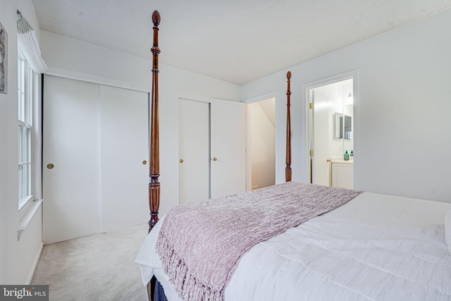 13916 Preacher Chapman Pl, Centreville, VA 20121 - bedroom featuring light carpet, a closet, and ensuite bathroom
