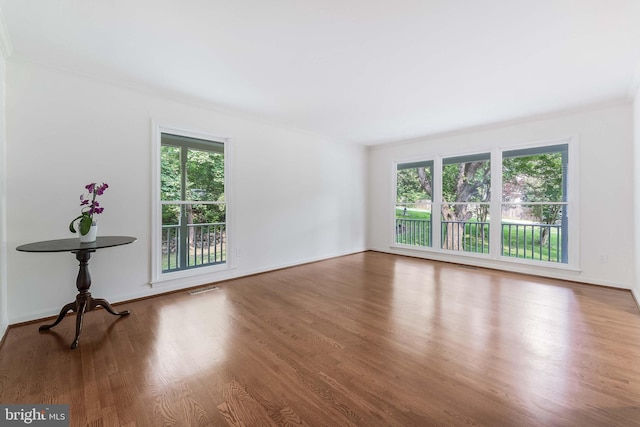 6808 Canal Bridge Ct, Potomac, MD 20854 - empty room with healthy amount of natural light, crown molding, and wood finished floors