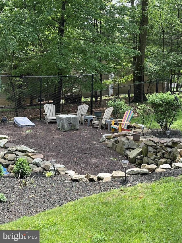 1715 Mountain View Rd, Harrisburg, PA 17110 - view of yard featuring an outdoor fire pit