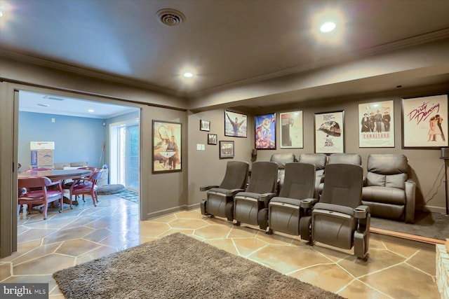 1715 Mountain View Rd, Harrisburg, PA 17110 - cinema featuring ornamental molding, recessed lighting, and baseboards
