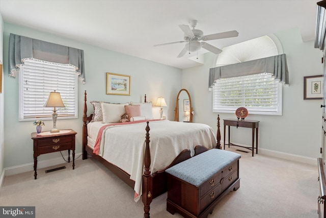 20 Dorchester Way, Phoenixville, PA 19460 - bedroom with light carpet, baseboards, and ceiling fan