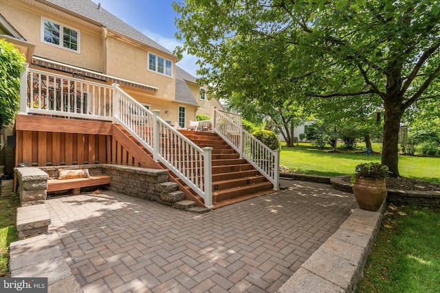 20 Dorchester Way, Phoenixville, PA 19460 - view of patio featuring stairs and a deck