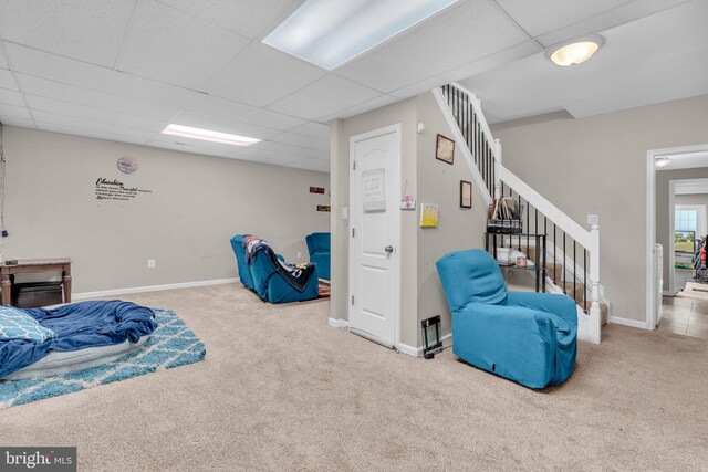 463 Bronco Trl, Lusby, MD 20657 - rec room with carpet and baseboards