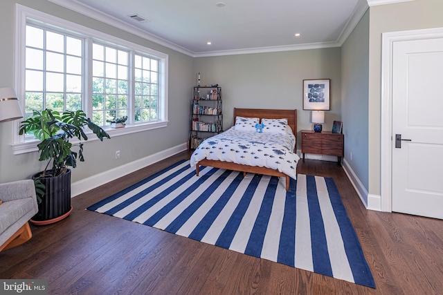 280 Carter Rd, Princeton, NJ 08540 - bedroom with wood finished floors, baseboards, ornamental molding, and recessed lighting