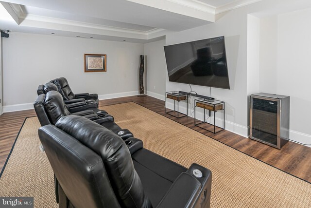 280 Carter Rd, Princeton, NJ 08540 - living area featuring wood finished floors, a raised ceiling, ornamental molding, and baseboards