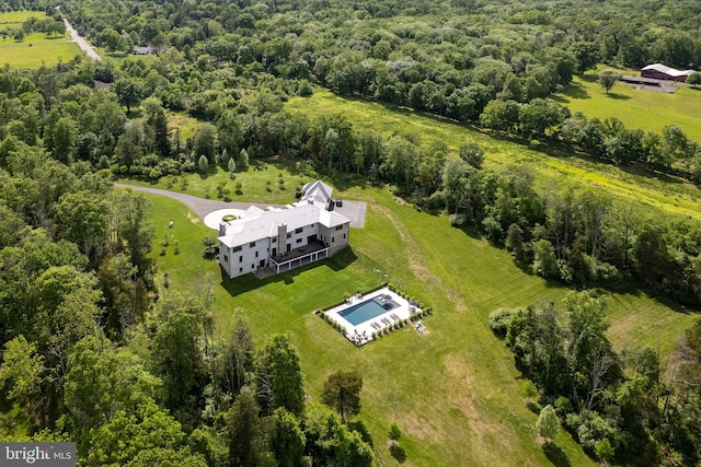 280 Carter Rd, Princeton, NJ 08540 - aerial view of sparsely populated area featuring a pool area and a forest
