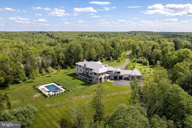 280 Carter Rd, Princeton, NJ 08540 - aerial view of property and surrounding area featuring a heavily wooded area and a pool