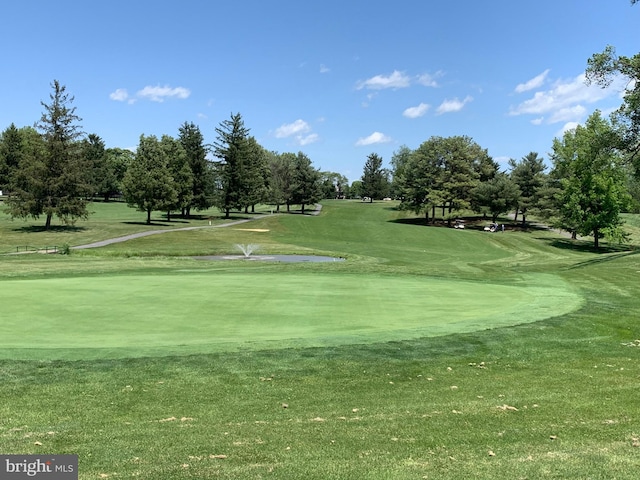 9706 Fairway Dr, New Market, VA 22844 - view of property's community with golf course view, a yard, and view of wooded area