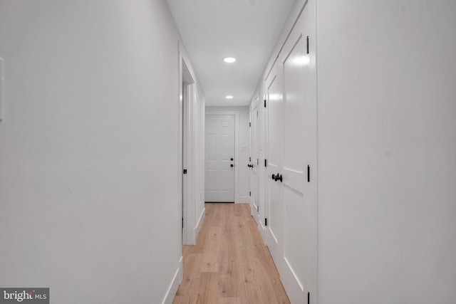 1636 40th St SE, Washington, DC 20020 - hall featuring baseboards, recessed lighting, and light wood-style flooring
