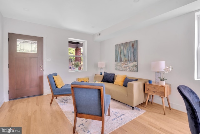 1636 40th St SE, Washington, DC 20020 - living room with light wood-style flooring and baseboards