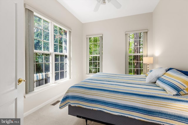 11625 Manklin Creek Rd, Ocean Pines, MD 21811 - carpeted bedroom featuring baseboards and ceiling fan