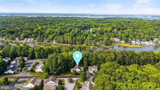 11625 Manklin Creek Rd, Ocean Pines, MD 21811 - aerial perspective of suburban area featuring a forest and a nearby body of water