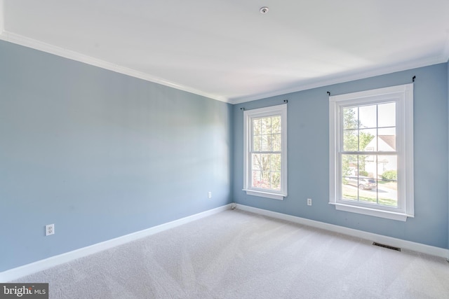 12221 Quadrille Ln, Bowie, MD 20720 - spare room featuring baseboards, light colored carpet, and crown molding