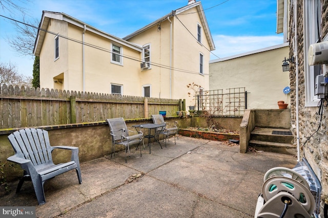 view of patio / terrace with fence and outdoor dining area