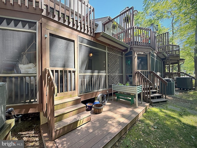 435 Lekites Ave Unit 435, Bethany Beach, DE 19930 - wooden deck with central AC
