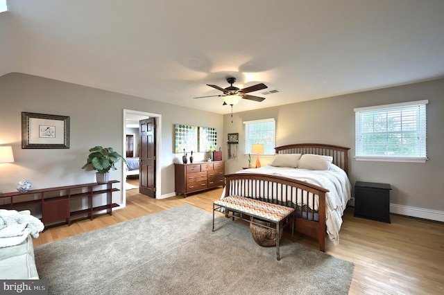165 Wappler Dr, Hanover, PA 17331 - bedroom featuring light wood finished floors, baseboards, baseboard heating, and a ceiling fan