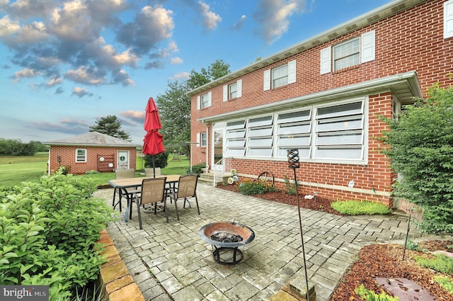 165 Wappler Dr, Hanover, PA 17331 - view of patio / terrace with a fire pit and entry steps