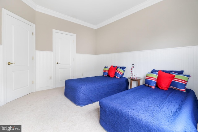 710 Crisfield Way, Annapolis, MD 21401 - carpeted bedroom featuring wainscoting and crown molding