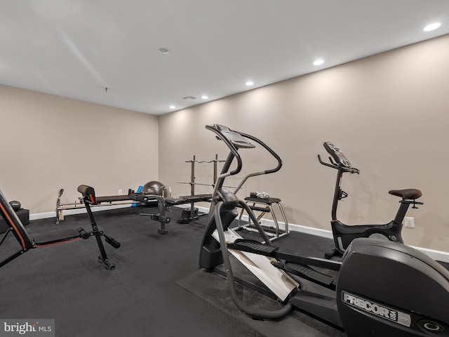 710 Crisfield Way, Annapolis, MD 21401 - workout area with recessed lighting and baseboards
