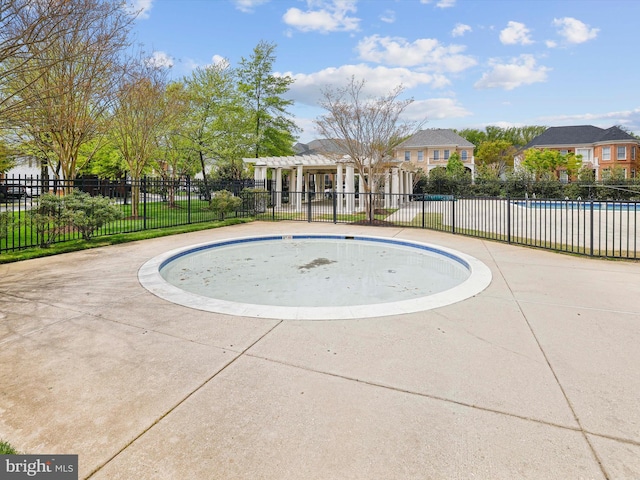 710 Crisfield Way, Annapolis, MD 21401 - community pool with a pergola, fence, and a residential view