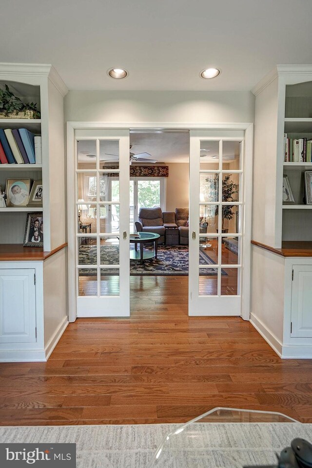 12 Meadow Woods Ln, West Grove, PA 19390 - interior space with french doors, wood finished floors, recessed lighting, and ornamental molding