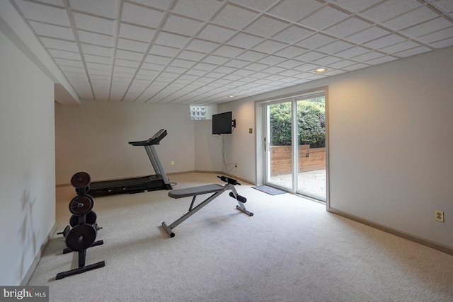 12 Meadow Woods Ln, West Grove, PA 19390 - exercise room featuring carpet floors and baseboards