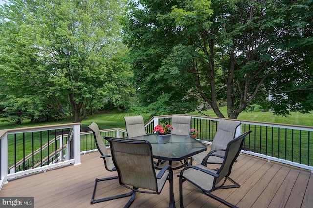 12 Meadow Woods Ln, West Grove, PA 19390 - deck with outdoor dining area and a yard
