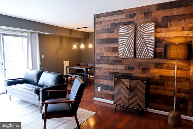 5538 Karen Elaine Unit 1625, Hyattsville, MD 20784 - living area with wood-type flooring, a fireplace, and wood walls