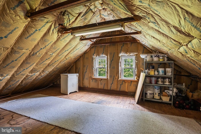 view of attic