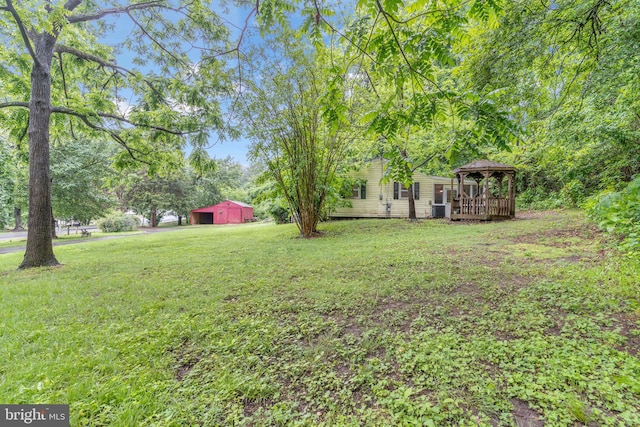 29823 Hillview Dr, Mechanicsville, MD 20659 - view of green lawn featuring a gazebo and an outdoor structure