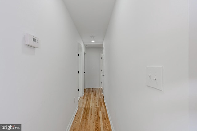8601 Fort Dr, Manassas, VA 20110 - hall with light wood finished floors, recessed lighting, and baseboards