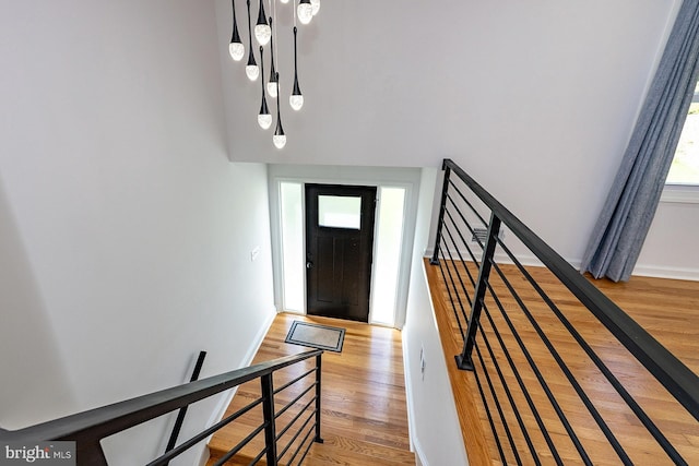 8601 Fort Dr, Manassas, VA 20110 - entrance foyer with light wood-style floors and baseboards