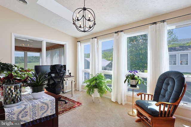 14600 Barton Blvd SW, Cresaptown, MD 21502 - sunroom / solarium featuring healthy amount of natural light, a chandelier, and vaulted ceiling