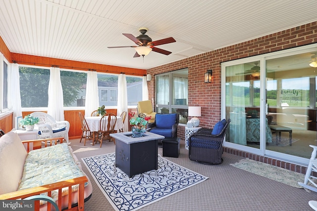 14600 Barton Blvd SW, Cresaptown, MD 21502 - sunroom with a ceiling fan, outdoor lounge area, and outdoor dining space