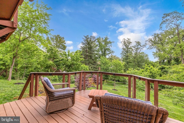 210 Providence Rd, Annapolis, MD 21409 - deck featuring a lawn