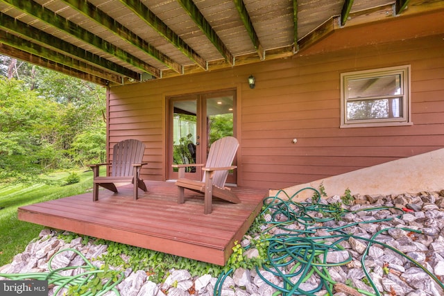 210 Providence Rd, Annapolis, MD 21409 - wooden terrace featuring french doors
