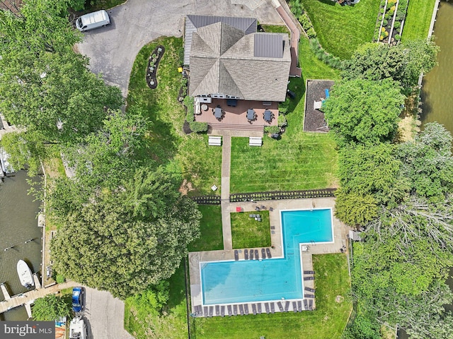 210 Providence Rd, Annapolis, MD 21409 - aerial view of property's location with a pool area