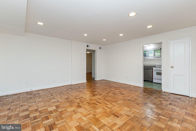 10401 Montrose Ave Unit 10401, Bethesda, MD 20814 - spare room with recessed lighting, baseboards, and ornamental molding